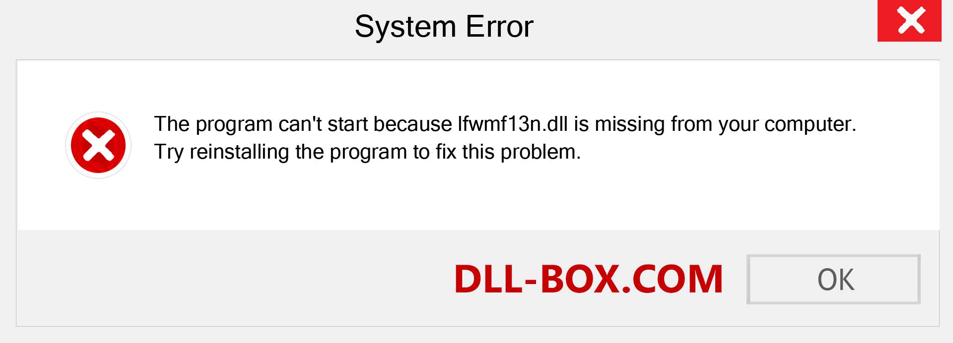  lfwmf13n.dll file is missing?. Download for Windows 7, 8, 10 - Fix  lfwmf13n dll Missing Error on Windows, photos, images